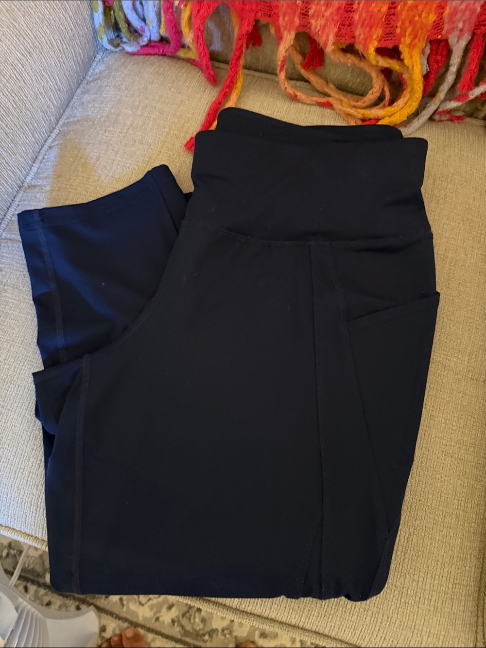 Lane Bryant Navy High-Waist Leggings with Side Pockets- NWOT!!!